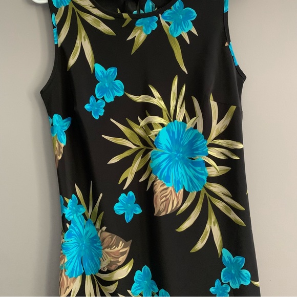 Jessica Size 8 Black and Blue Floral Dress - Picture 2 of 8